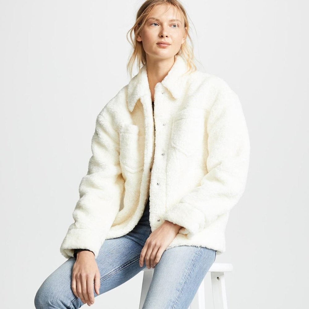 CINQ À SEPT Julia faux shearling jacket